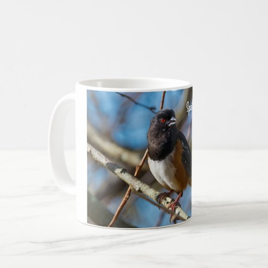 Gepunktet Towhee Kaffeetasse (Vorderseite Links)