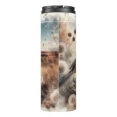 Gepunktet Towhere Songbird Watercolor Nature Tumbl Thermosbecher (Rückseite)