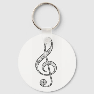 Gepunktet Treble Clef Schlüsselanhänger