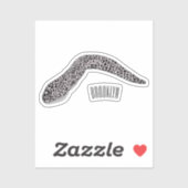 Gepunktete Abbildung des Cartoon Aufkleber (Blatt)