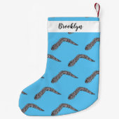 Gepunktete Abbildung des Cartoon Kleiner Weihnachtsstrumpf (Rückseite)