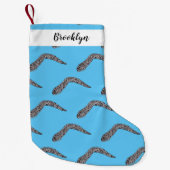 Gepunktete Abbildung des Cartoon Kleiner Weihnachtsstrumpf (Vorderseite)