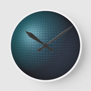 Gepunktete Ball Sphere 3D Drei Dimensionen Runde Wanduhr
