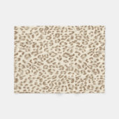 Gepunktete Beige-Plüschdecke mit Cheetamuster Fleecedecke (Vorderseite (Horizontal))