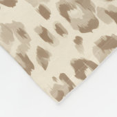 Gepunktete Beige-Plüschdecke mit Cheetamuster Fleecedecke (Ecke)