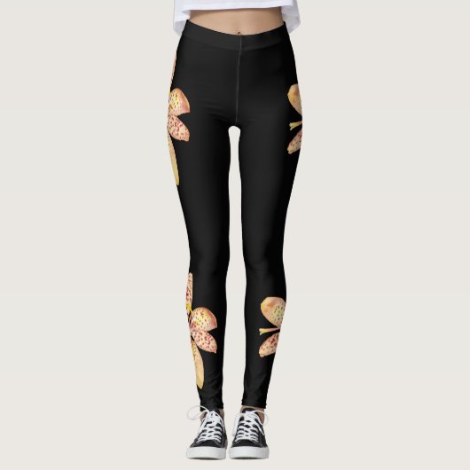 Gepunktete BlackBerry-Lilie Leggings 2 (Vorderseite)