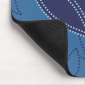 gepunktete Blätter und Blume-Mousepads Mousepad (Ecke)