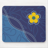 gepunktete Blätter und Blume-Mousepads Mousepad (Vorne)