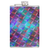 Gepunktete blaue bis lila und 3D- oder rosa Dreiec Flachmann (Vorderseite)