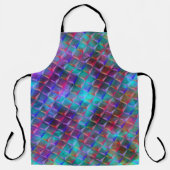 Gepunktete blaue bis lila und 3D- oder rosa Dreiec Schürze (Vorderseite)