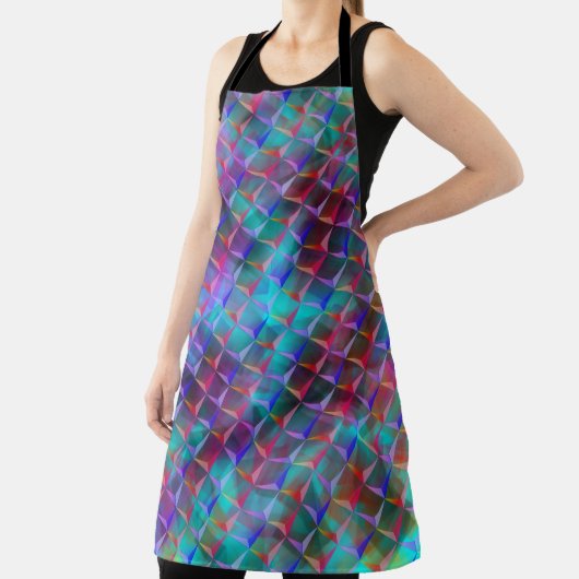 Gepunktete blaue bis lila und 3D- oder rosa Dreiec Schürze (InSitu)