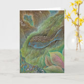 Gepunktete Boxfish Gruß-Karte Karte (Gelbe Blume)