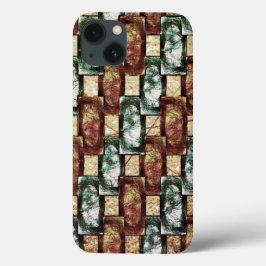 Gepunktete, braun-grüne rechteckige Stücke Case-Mate iPhone Hülle