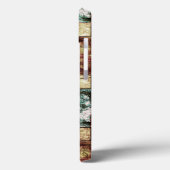 Gepunktete, braun-grüne rechteckige Stücke Case-Mate iPhone Hülle (Rückseite / Links)