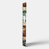 Gepunktete, braun-grüne rechteckige Stücke Case-Mate iPhone Hülle (Rückseite / Rechts)