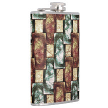 Gepunktete, braun-grüne rechteckige Stücke