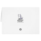 Gepunktete Bull Terrier Beach Card (Rückseite Horizontal)