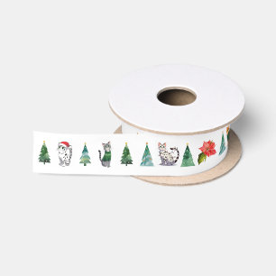 Gepunktete Cat Wrapping Ribbon Satinband
