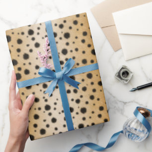 Gepunktete Cheetah Fur realistische Tierausdruck Geschenkpapier