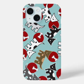 Gepunktete Doggies & Knochen Niedlicher Spaß Welpe Case-Mate iPhone Hülle