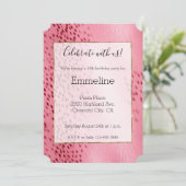 Gepunktete Farbe Rosa Einladung (Stehend Vorderseite)