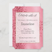 Gepunktete Farbe Rosa Einladung (Vorderseite)