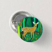 Gepunktete Fauna in einem Fantasy-Wald Button (Vorne & Hinten)