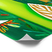 Gepunktete Fauna in einem Fantasy-Wald Poster (Ecke)