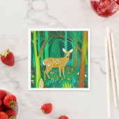 Gepunktete Fauna in einem Fantasy-Wald Serviette (Beispiel)