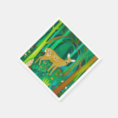 Gepunktete Fauna in einem Fantasy-Wald Serviette (Ecke)