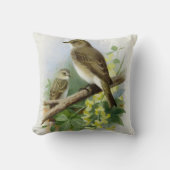 Gepunktete Fliegenfänger, KunstIllustration Kissen (Vorderseite)