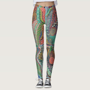 Gepunktete Fliesen-Design-Leggings Leggings