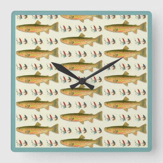 Gepunktete Forellenfischerei Uhr (Vorderseite)