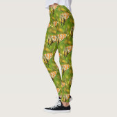 Gepunktete Fritillary Orange und White Butterfly Leggings (Links)