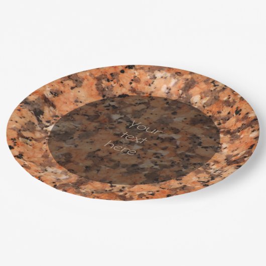 Gepunktete Geologie Stone Texturfläche Pappteller (Schrägansicht)