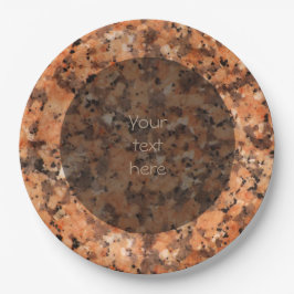 Gepunktete Geologie Stone Texturfläche Pappteller