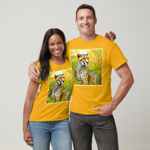 Gepunktete Geparden-Szene T-Shirt