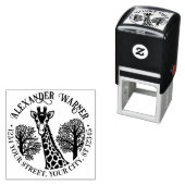 Gepunktete Giraffe Head Nr. 3 Rücksendeadresse Permastempel (Beispiel)