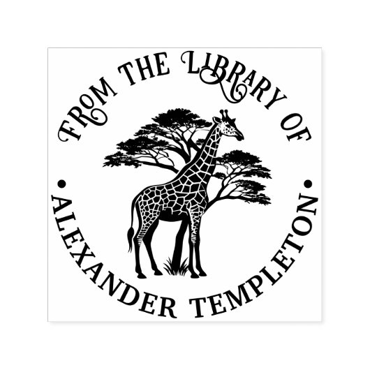 Gepunktete Giraffe nach dem Buchnamen der Baumbibl Permastempel (Design)