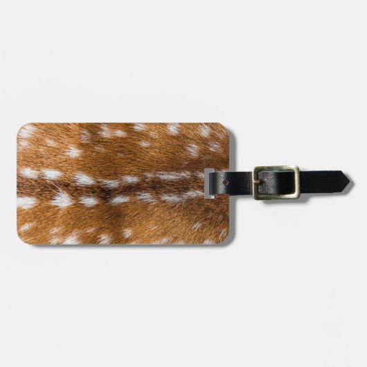 Gepunktete Hirschpelzstruktur Gepäckanhänger (Vorderseite horizontal)