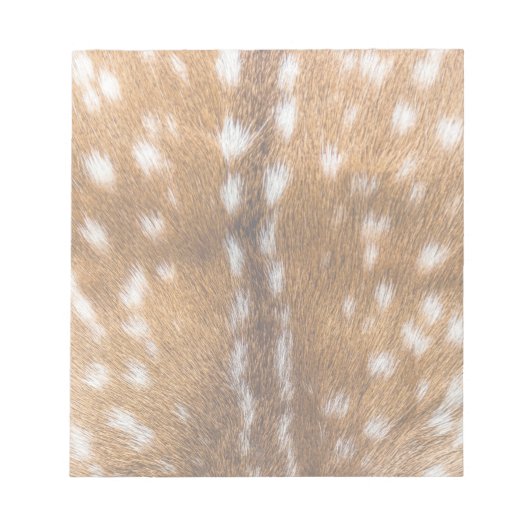 Gepunktete Hirschpelzstruktur Notizblock (Vorderseite)