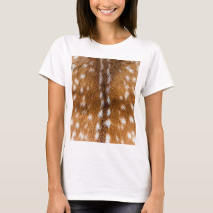 Gepunktete Hirschpelzstruktur T-Shirt
