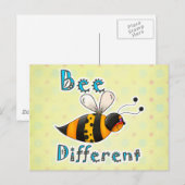 Gepunktete Hummel anders sein Postkarte (Vorne/Hinten)