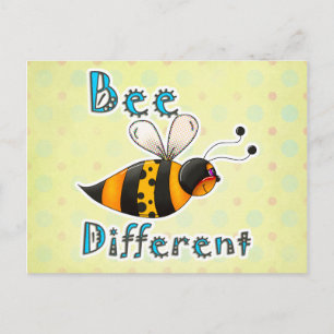 Gepunktete Hummel anders sein Postkarte