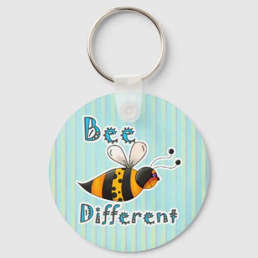 Gepunktete Hummel anders sein Schlüsselanhänger (Vorderseite)