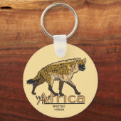 Gepunktete Hyäne. Wild Afrika Schlüsselanhänger (Vorderseite)