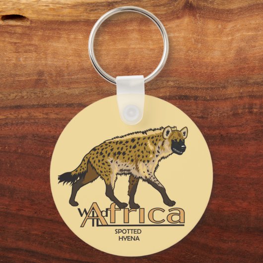 Gepunktete Hyäne. Wild Afrika Schlüsselanhänger (Vorderseite)