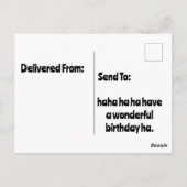 gepunktete Hyena mit Geburtshut Postkarte (Rückseite)