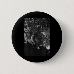 Gepunktete Hyena Schwarz-Weiß-Natur-Liebhaber Vale Button