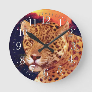 Gepunktete Jaguar Big Cat Wildlife Wall Uhr